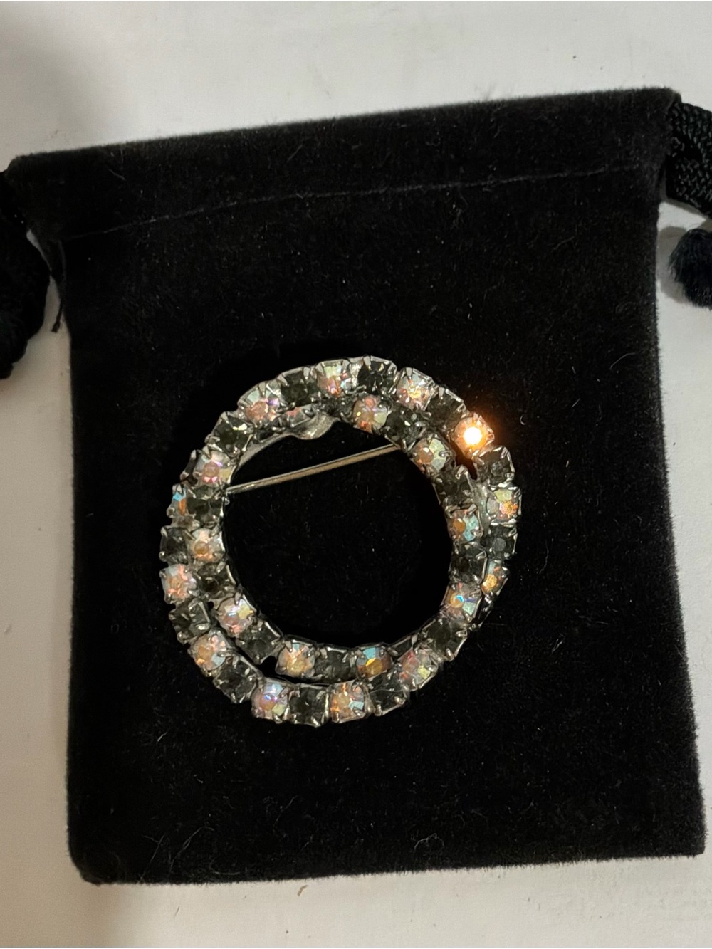 Vintage pave’ brooch